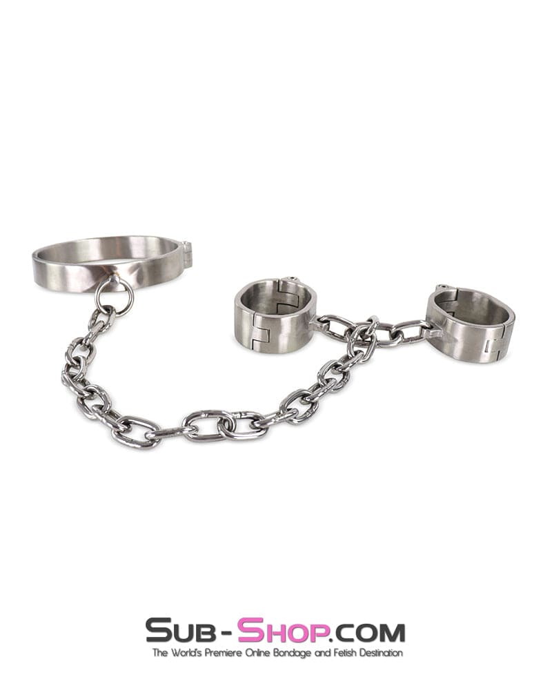 0264M  Master’s Choice Locking Stainless Steel Collar & Wrist Restraints - Image 5