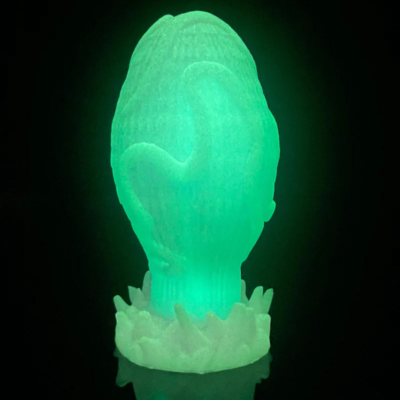 0823M  Dragon Egg Anal Plug - Luminous Medium Silicone Butt Plug - Image 2