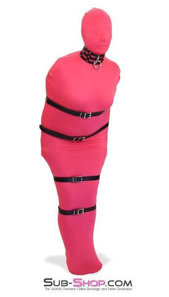 1728A      1" Buckling Bondage Strap, Black Leather - 5 Sizes! - Image 14