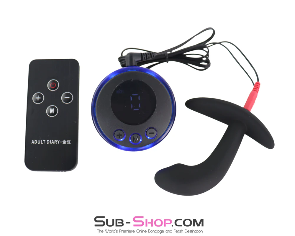 1329M  Electric Shock Prostate Trainer - E-Stim Anal Plug with Digital Controller & Remote - Image 2