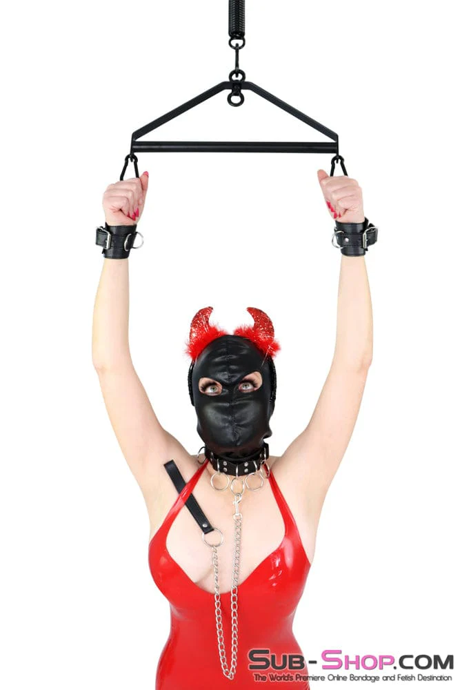 9022DL      Open Eyes Lacing Full Bondage Hood - Image 18