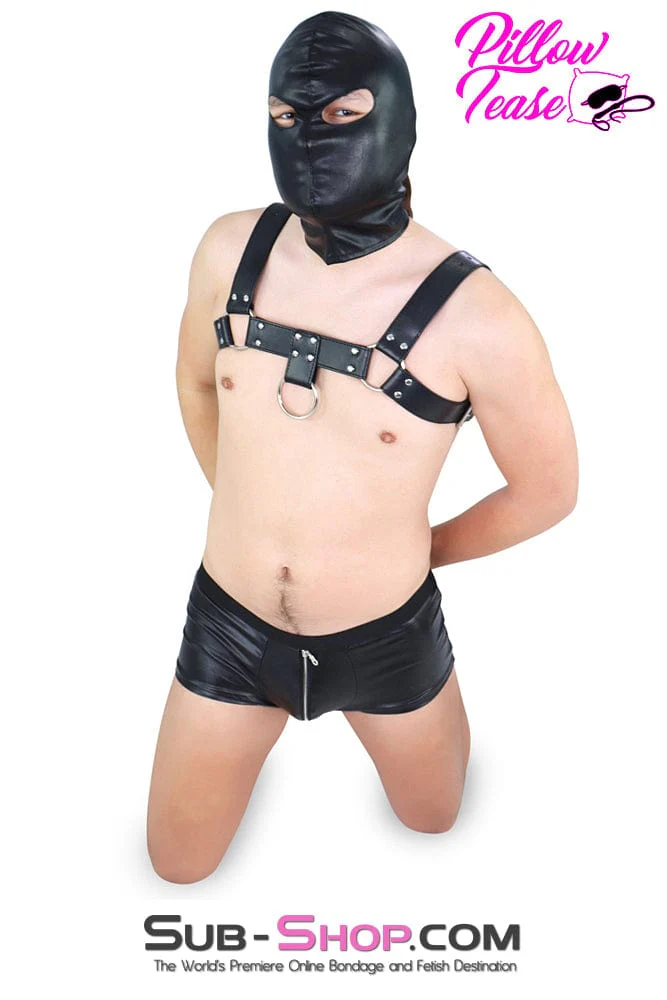 9022DL      Open Eyes Lacing Full Bondage Hood - Image 22