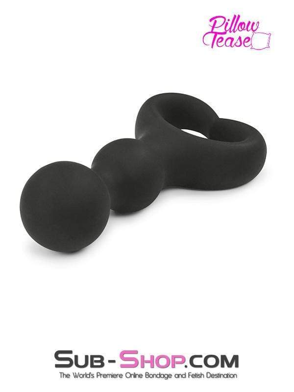 1657M-SIS      Sissy Barbie Heart Pull Ring Silicone Bumpy Anal Massager - Image 2