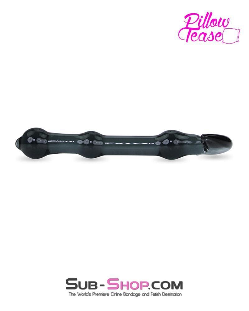 7119S      Black Glass Anal Rod Dildo with Handle Base - LAST CHANCE - Final Closeout! - Image 5