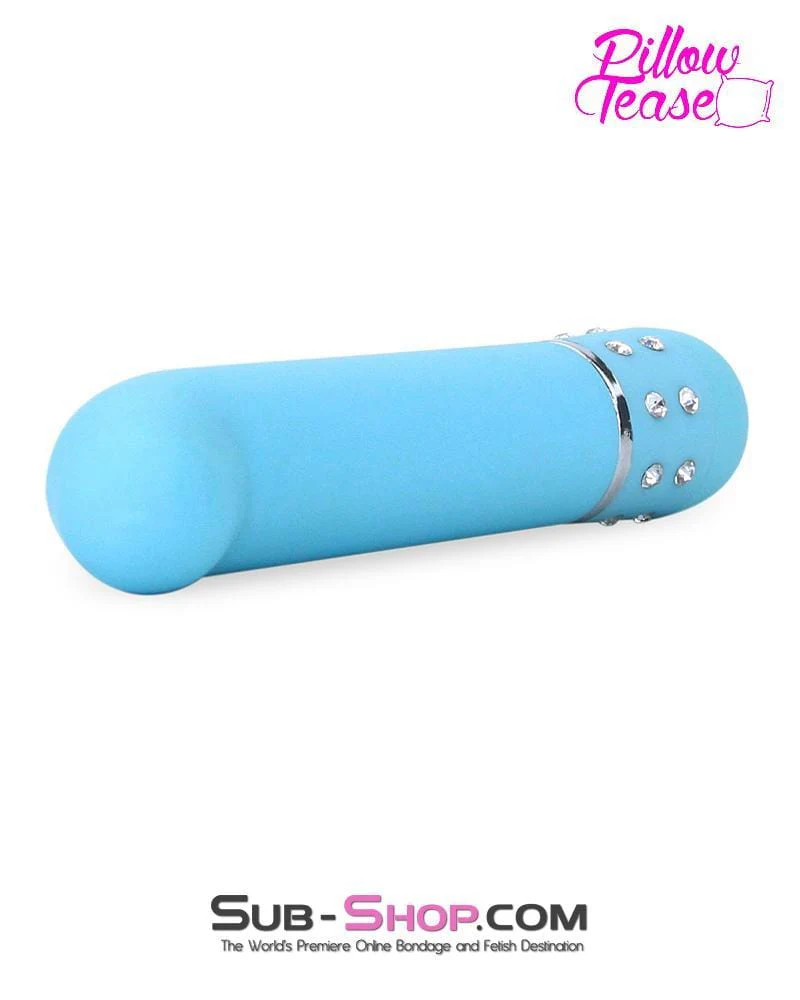 7091E      Blue Jeweled Shaped Bullet Vibrator 🔥 FINAL CLEARANCE – Last Chance! - Image 4