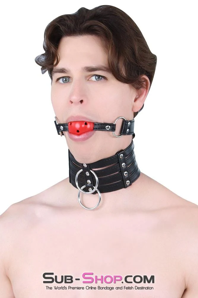 9000DL      Breather Ball Gag, Red Ball - Image 12