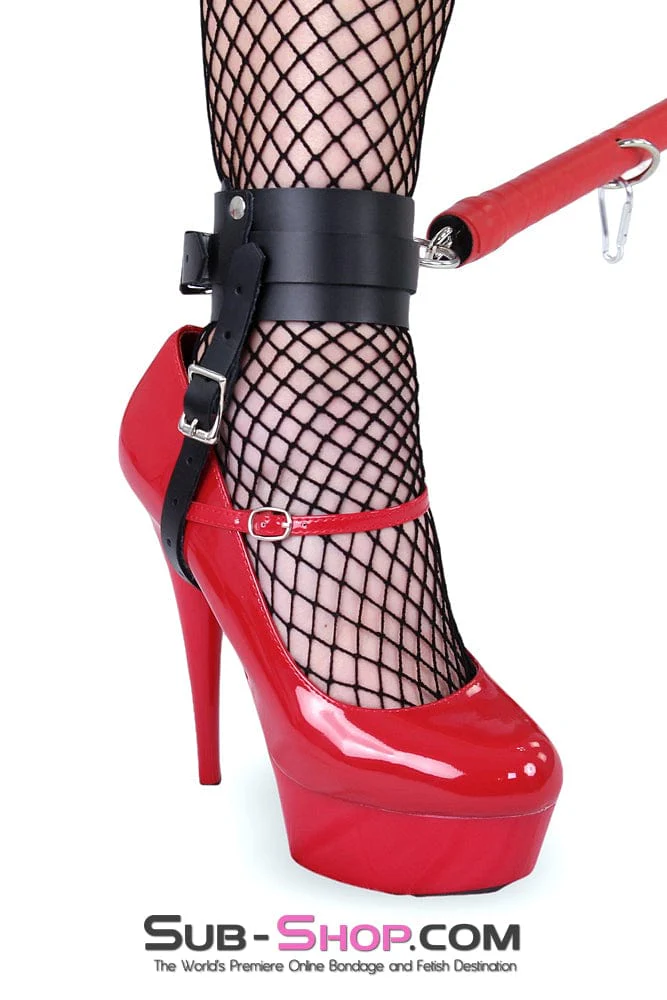 0751A      Buckling Ankle & Shoe Cuffs, Black Leather - Image 8