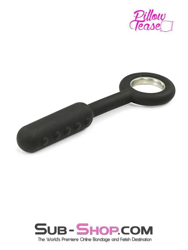 1595M    Bumpy Silicone Anal Probe with Metal Pull Ring Base - LAST CHANCE - Final Closeout! - Image 2