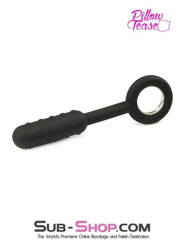 1595M    Bumpy Silicone Anal Probe with Metal Pull Ring Base - LAST CHANCE - Final Closeout! - Image 4