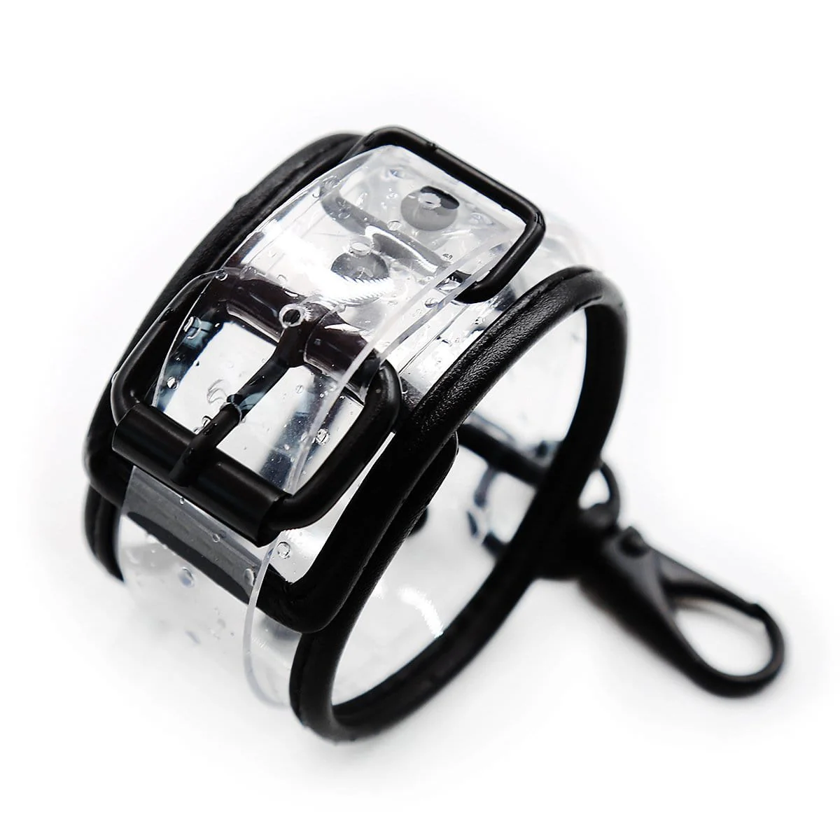 1830MQ      Clearly Comfy Ankle Cuffs with Black Hardware, Padded Edge and Connection Clips - Image 9