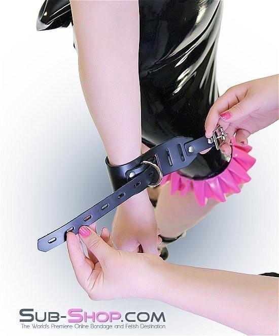 0701A      Deluxe Locking Leather Wrist Cuffs - Image 14