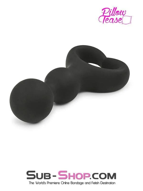 1657M      Heart Pull Ring Silicone Bumpy Anal Massager - Image 4