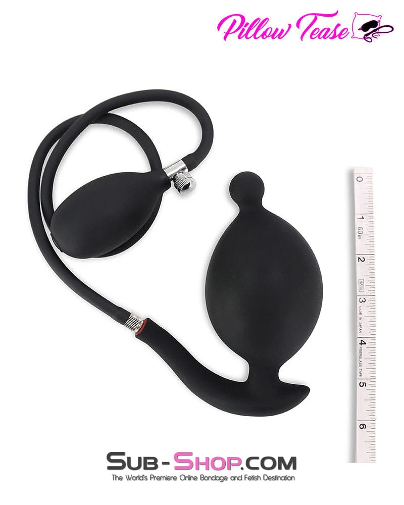2320M      Inflatable Rubber Butt Plug with Removable Pump - Image 4
