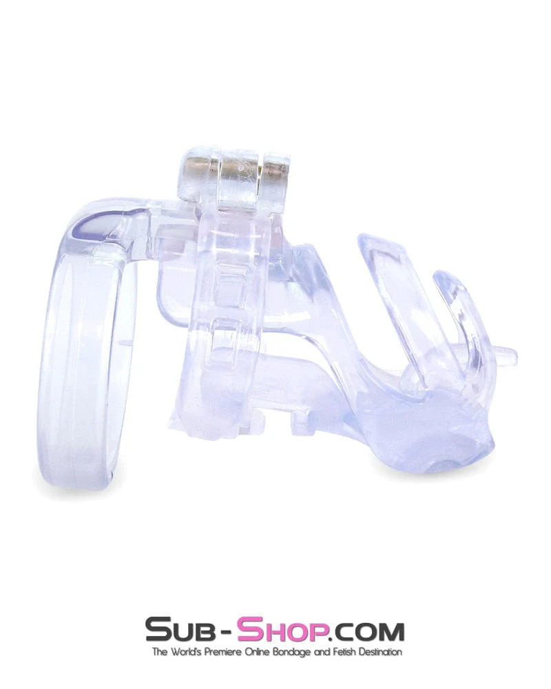 9321M      Long Clear Male Chastity with Optional Prince Albert Insert - MEGA Deal