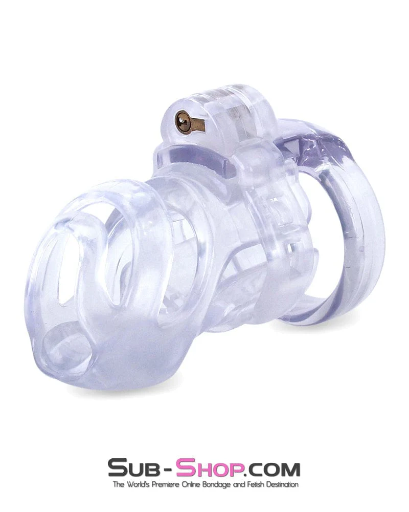9321M      Long Clear Male Chastity with Optional Prince Albert Insert - MEGA Deal - Image 4