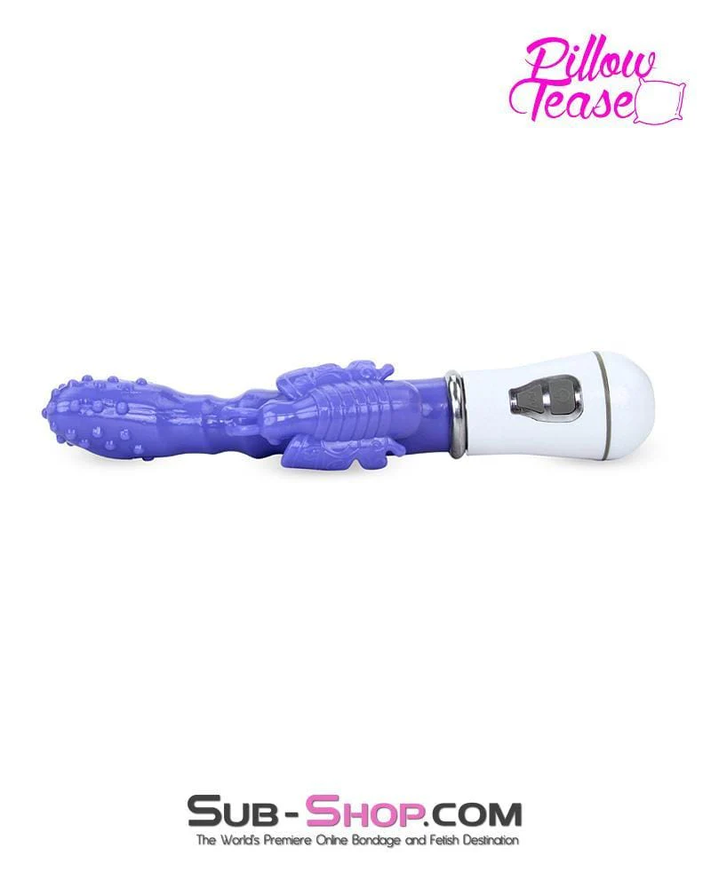 7214S      Nubby 12 Function Waterproof Soft Vibrator with Butterfly Wings Clit Stimulator - Image 3