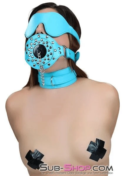 2717RS      Plug-Her Locking Diamond Blue Plug Gag - Image 6