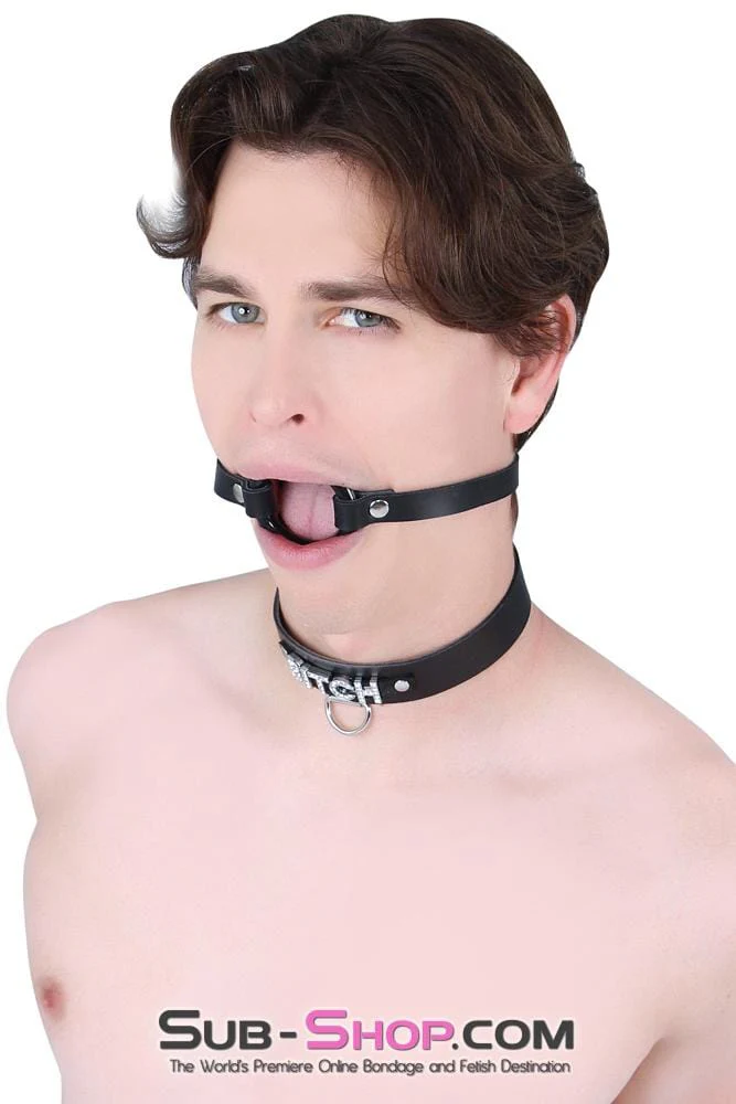 1442A-L-SIS      Pretty Sissy Hussy Smooth Plastic Ring Gag, Large Mistress Sessions Ring - Image 5