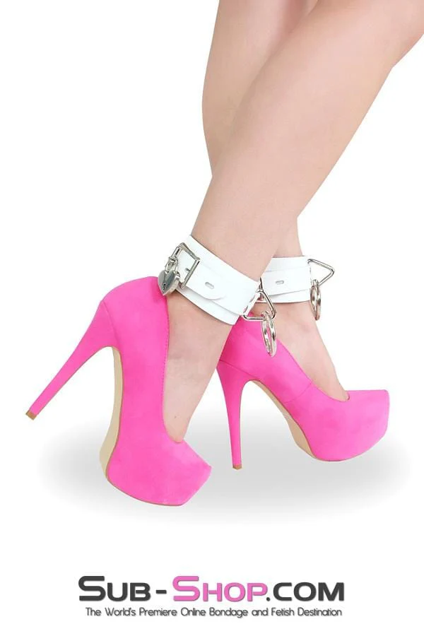 9741A      Pure Submission Locking Leather Ankle Cuffs - Image 8