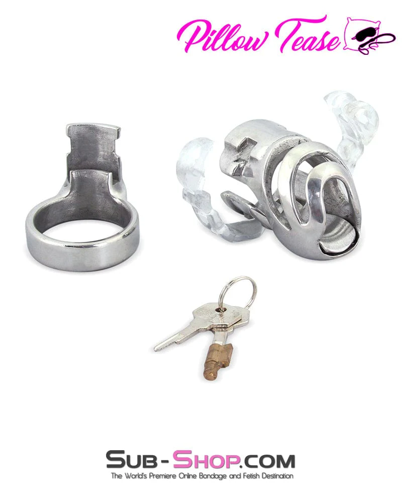0432M      Short Knight in Shining Armor Steel Cock Cage System - MEGA Deal - Image 10