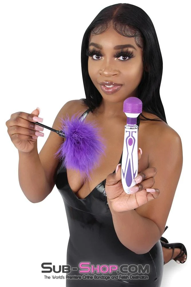 7183M-SIS      Sissy Hussy 20 Function Cordless Mini Wand Vibrator - Image 6