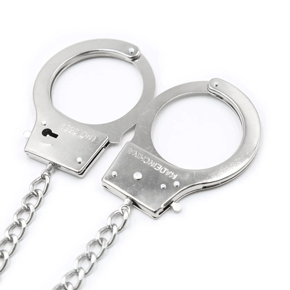 1714MQ-SIS      Handcuffs Attached to Crystal Base Butt Plug Set - Image 6