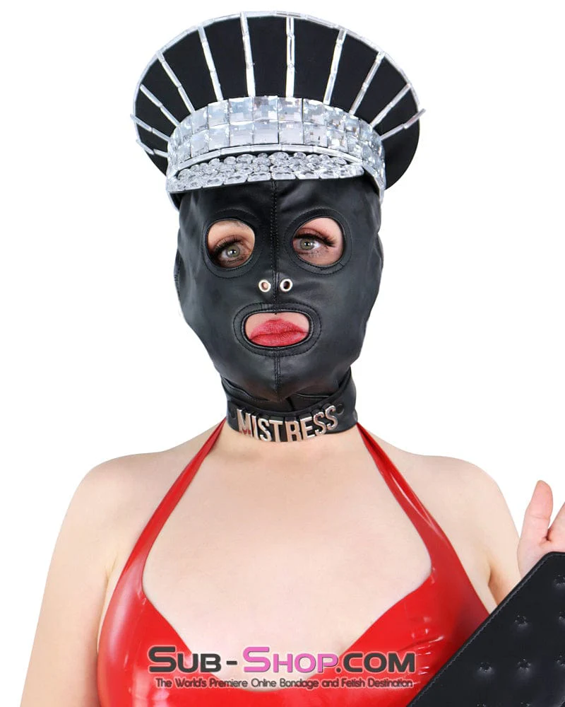 2772M      Soft Leatherette Open Mouth and Eyes Lacing Hood - MEGA Deal! - Image 3