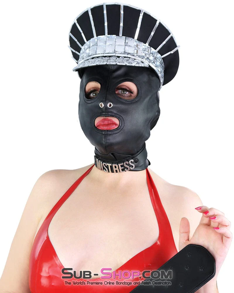 2772M      Soft Leatherette Open Mouth and Eyes Lacing Hood - MEGA Deal! - Image 5