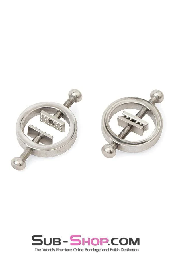 2410M      Spiked O-Ring Nipple Clamp Jewelry - Image 2